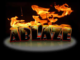 ablaze